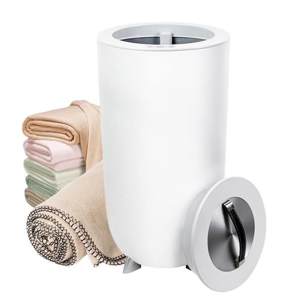 Electric Towel Warmer Bucket in White, 30L Capacity, with Timer, Towel Warmer for Bathroom, Single Towel Holder