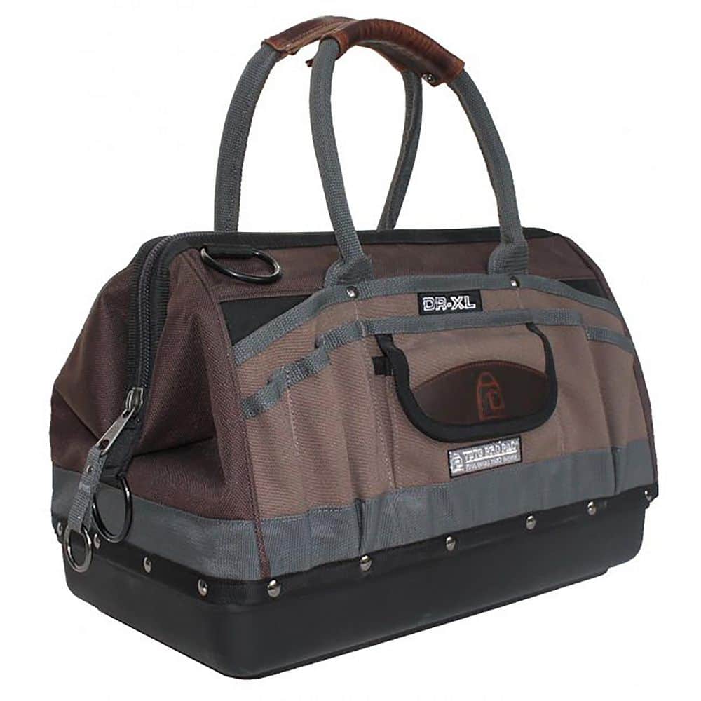 Veto Pro Pac Brown and Gray Nylon Tool Bag with 34 Pockets