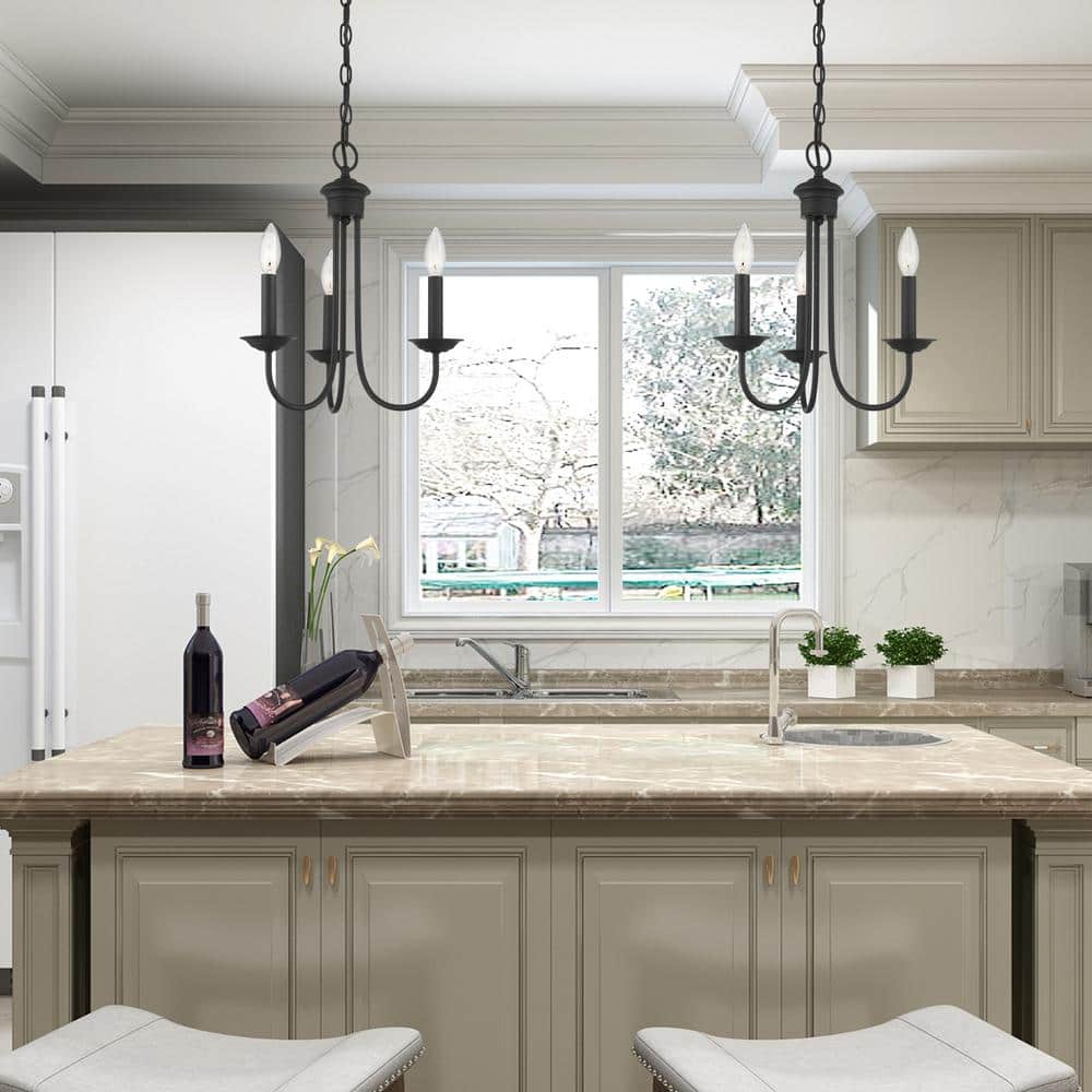 Estate Mini 3-Light Crystal Black Chandelier