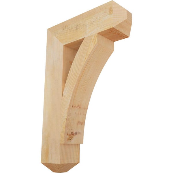 Ekena Millwork 6 in. x 34 in. x 22 in. Douglas Fir Thorton Craftsman Rough Sawn Bracket