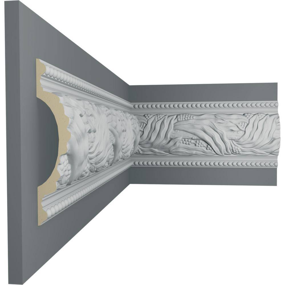 Geometric Gray Polyurethane Chair Rail Moulding