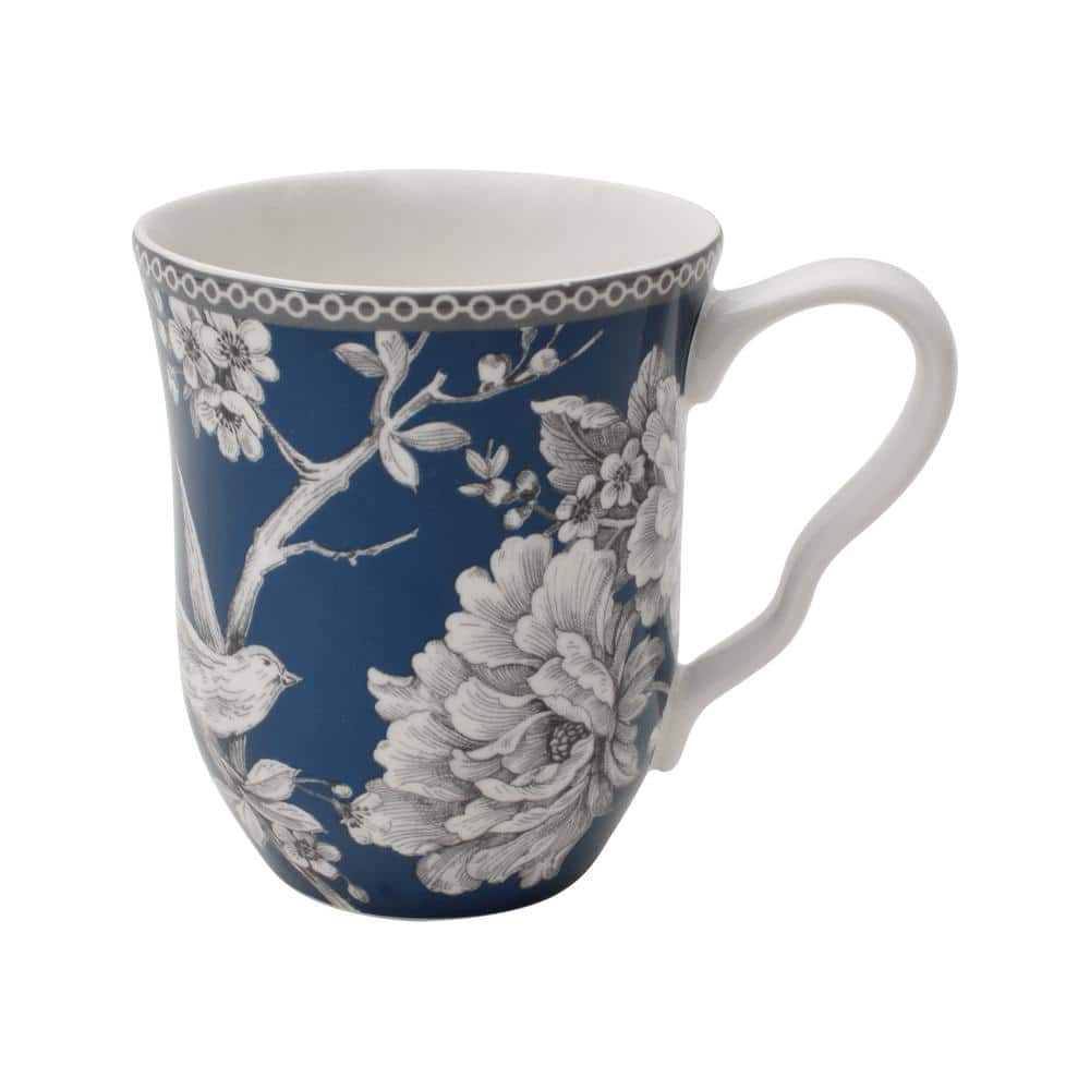 Adelaide Toile Porcelain 16-Piece Dinnerware Set in Dark Blue