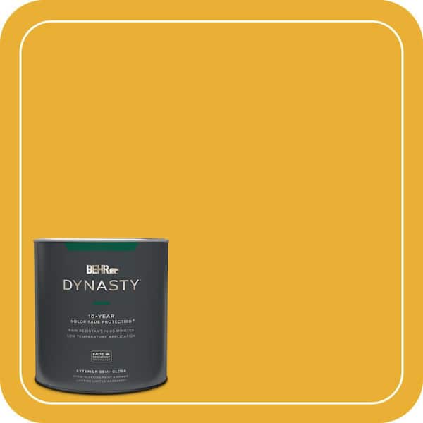BEHR DYNASTY 1 qt. #P280-7 Midsummer Gold Semi-Gloss Exterior Stain-Blocking Paint & Primer