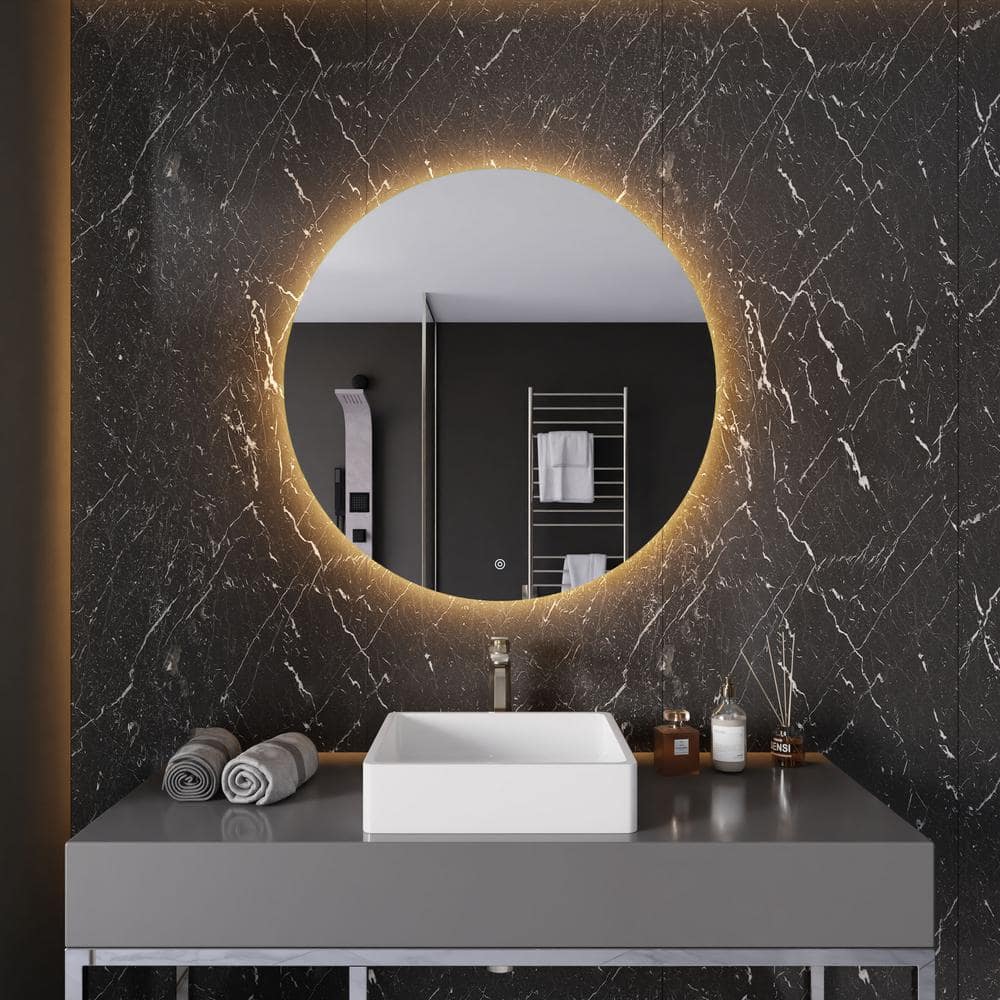Rectangular Frameless LED Bathroom Vanity Mirror with Defogger