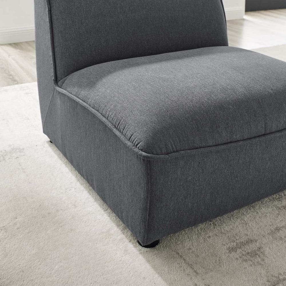 Comprise Charcoal Polyester 32.5" Armless Lounge Chair