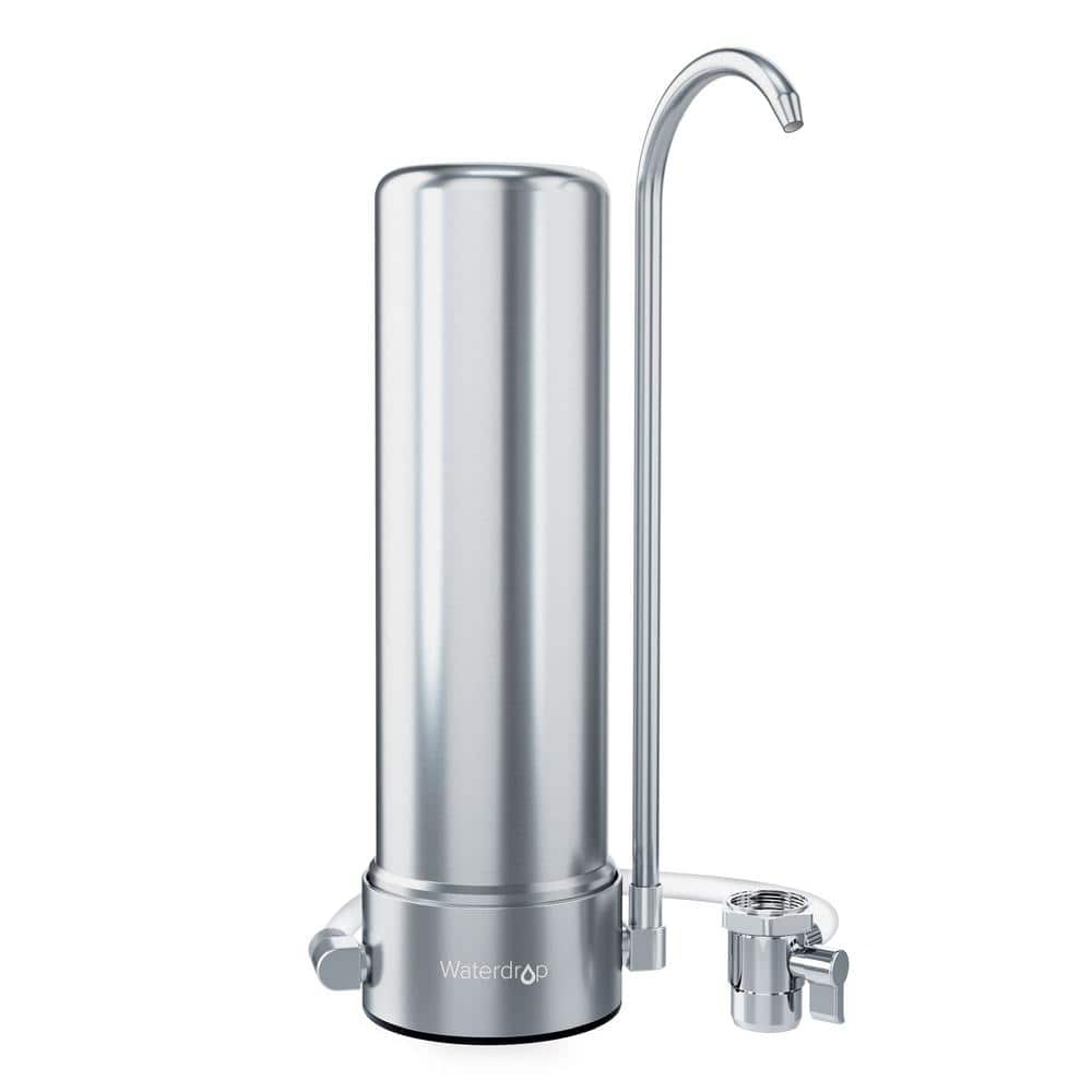 Waterdrop 5-Stage 8000 Gal. Countertop Faucet Water Filtration System, 304 Food-Grade Stainless Steel, Silver -  B-WD-CTF-01