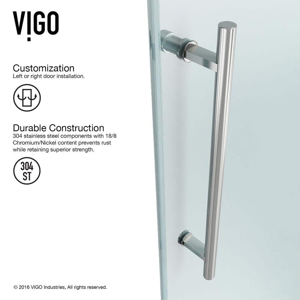 Elan 72" Frameless Sliding Tub Door with Clear Tempered Glass