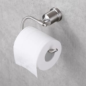 Wall-Mounted Single Post Toilet Paper Holder in Brushed Nickel