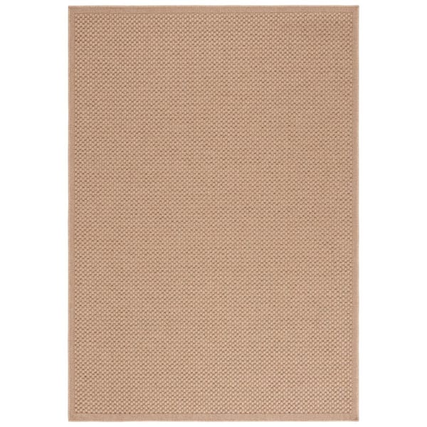 Atrium Sisal Beige 4 ft. x 6 ft. Solid Geometric Indoor/Outdoor Area Rug