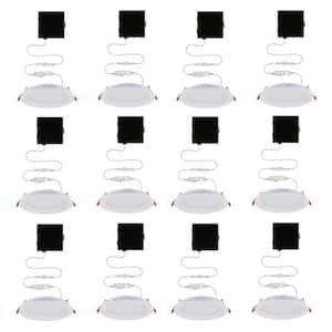 Slim Baffle 6 in. Color Selectable New Construction and Remodel Canless Recessed Integrated LED Kit (12-Pack)