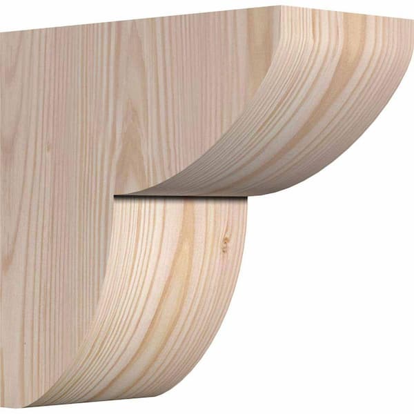 Ekena Millwork 4 in. x 8 in. x 8 in. Douglas Fir Carmel Smooth Corbel