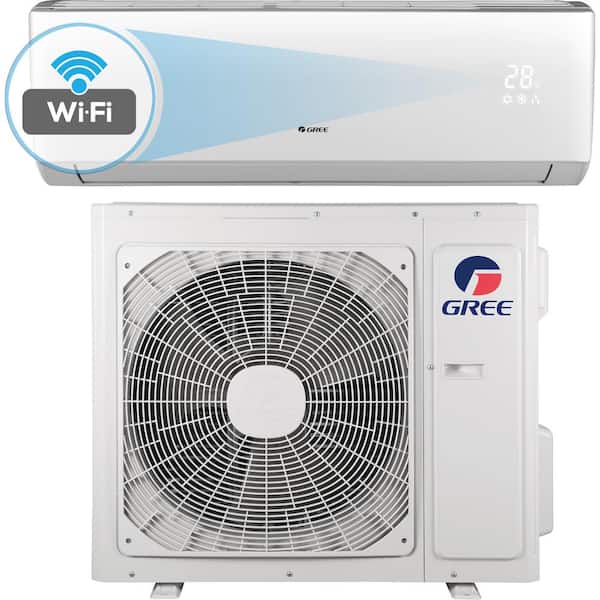 GREE Livo 18,000 BTU 1.5 Ton Wi-Fi Programmable Ductless Mini Split Air Conditioner with Inverter, Heat, Remote 208-230V/60Hz