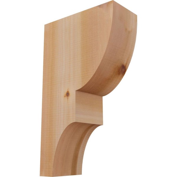Ekena Millwork 5-1/2 in. x 12 in. x 20 in. Western Red Cedar Ridgewood Smooth Corbel