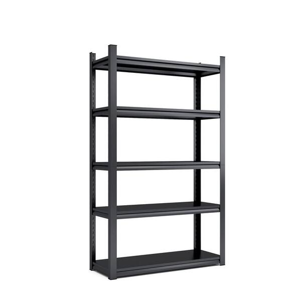 Gladiator Heavy Duty Steel Heavy Duty 4-Tier Utility Shelving Unit (77-in W  x 24-in D x 72-in H), Gray in the Freestanding Shelving Units department at