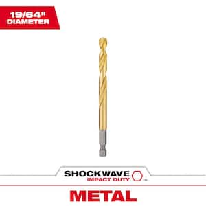 SHOCKWAVE 19/64 in. Titanium Twist Drill Bit