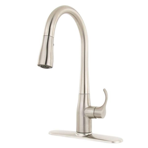 Kohler Simplice Single Handle Pull Down Sprayer Kitchen Faucet In Vibrant Stainless With Docknetik And Sweep Spray K 597 Vs The Home Depot