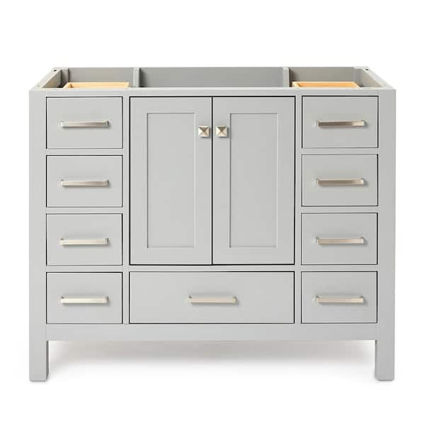 Cambridge 42 in. W x 21.5 in. D x 34.5 in. H Freestanding Bath Vanity Cabinet Only in Grey