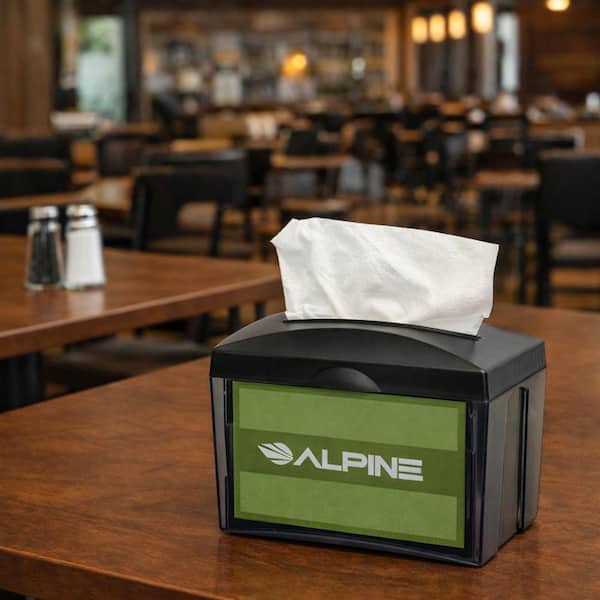 Commercial Tabletop Napkin Holder Dispenser, Restaurant Napkin Holder for Interfold Napkins, Restaurants, Cafeterias