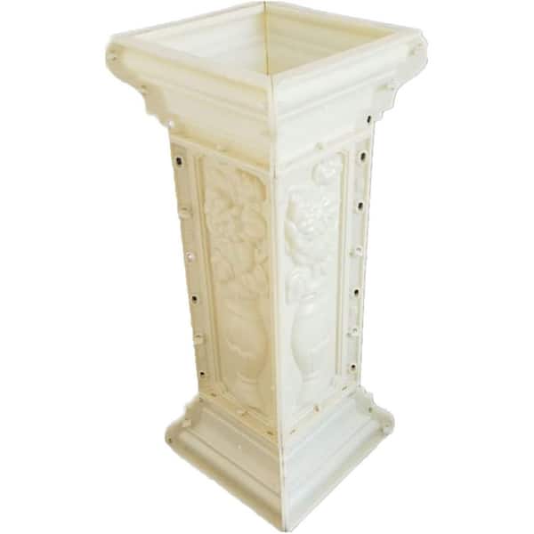 27.6 in. Concrete Casting Molds for Garden DIY Heavy-Duty Sturdy ABS Plastic Reusable Pillar Mold Pattern 16