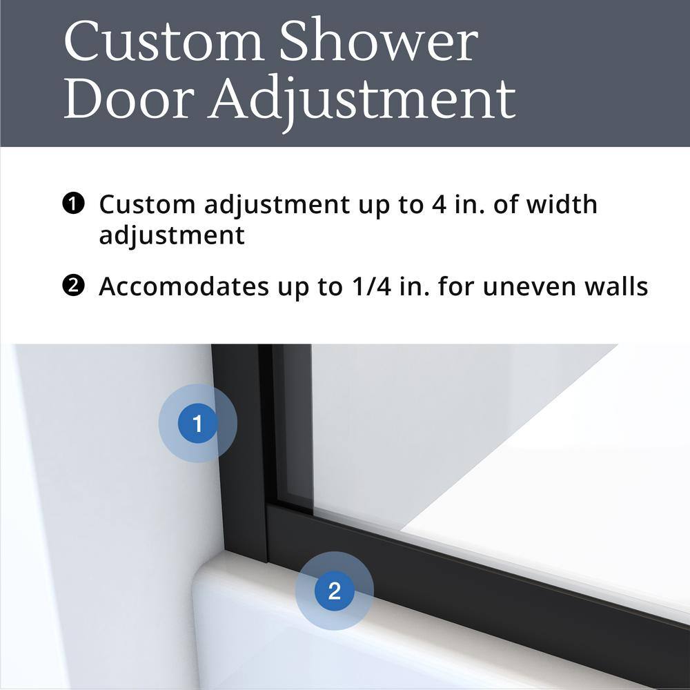 Alliance Pro HV 60" x 76.5" Semi-Frameless Sliding Shower Door in Brushed Nickel