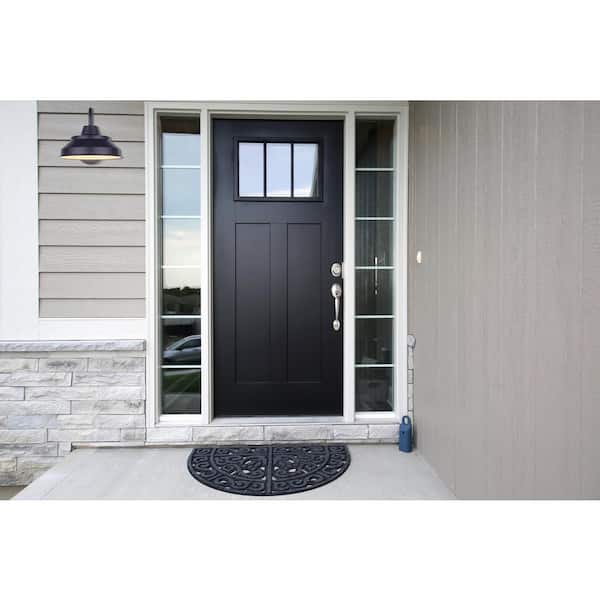 1-Light Black LED Outdoor Barn Light Sconce