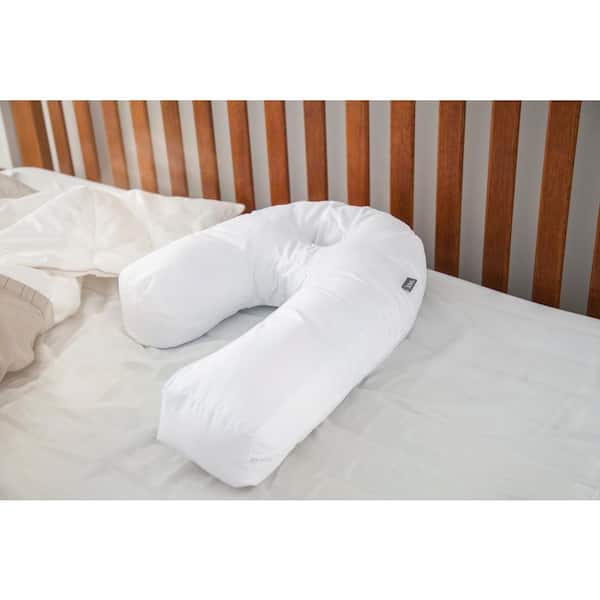 DMI Wrap Around Hypoallergenic Side Sleeper Pillow with Unique Ear Pocket  for Back, Neck and Shoulder Pain Relief 554-7916-1900 - The Home Depot