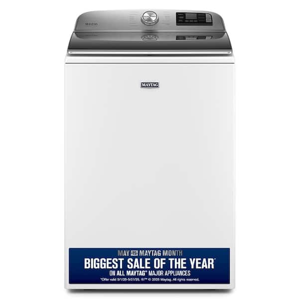 Maytag 5.3 cu. ft. Smart Capable White Top Load Washing Machine with Extra Power, ENERGY STAR