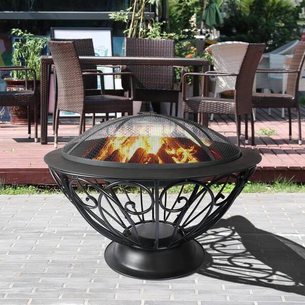Garden & Patio Firepits & Chimeneas La Hacienda DIAMOND Bronze Steel