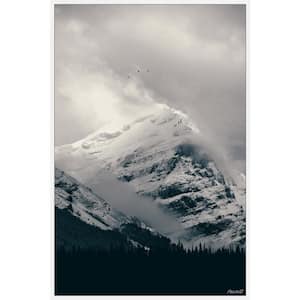 "Snowy Peak" by Marmont Hill Floater Framed Canvas Nature Art Print 45 in. x 30 in.