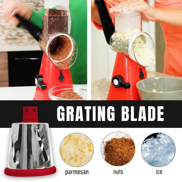 As Seen on TV NutriSlicer 3-in-1 Spinning/Rotating Mandoline and Countertop  Food Slicer and Grater 1988 - The Home Depot
