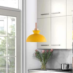 Matisse 1 -Light Yellow Single Dome Pendant with Metal Shade