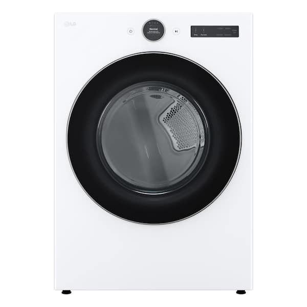 LG 7.4 cu. ft. Vented Stackable SMART Gas Dryer in White with TurboSteam and AI Sensor Dry Technology