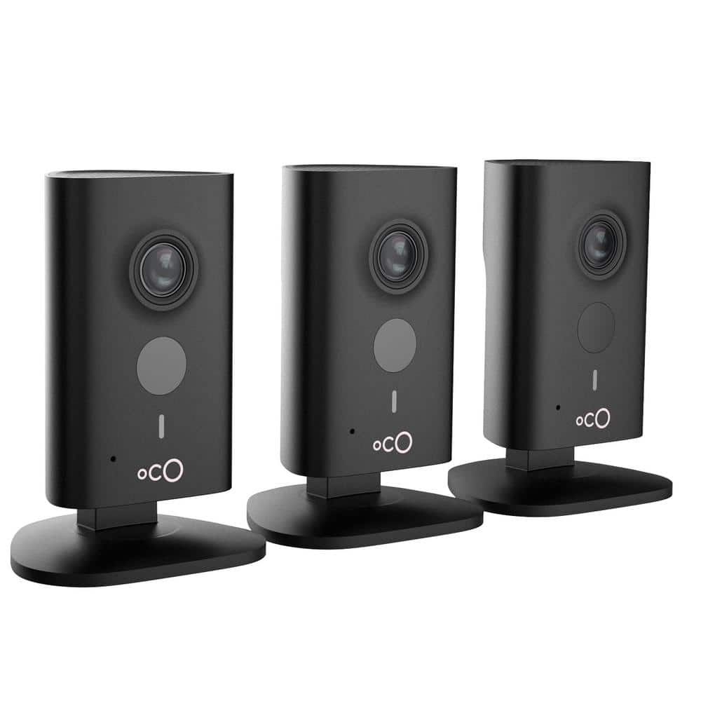 HD 960p Indoor Video Surveillance Security Camera with SD Card, Cloud Storage, 2-Way Audio and Remote Viewing (3-Pack) -  Oco, OcoHD-3P