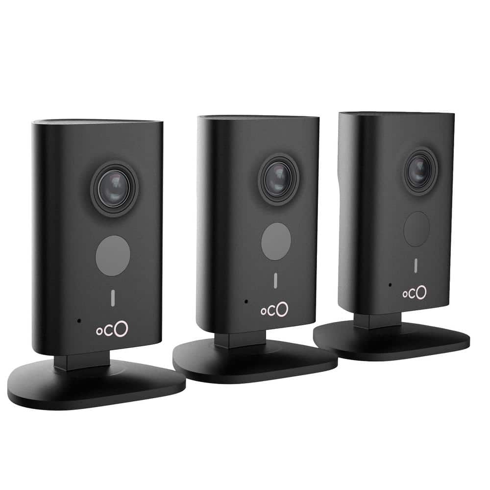 Oco HD 960p Indoor Video Surveillance Security Camera with SD Card, Cloud Storage, 2-Way Audio and Remote Viewing (3-Pack), Black -  OcoHD-3P