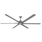 Titan II 84 in. LED Indoor/Outdoor Brushed Nickel Ceiling Fan with Remote Control