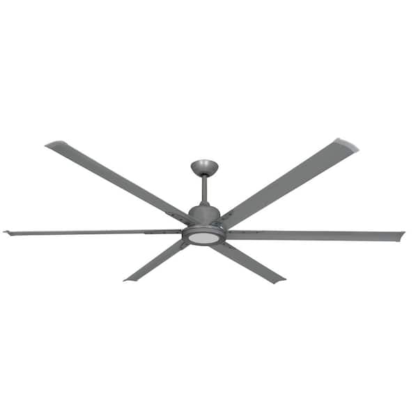 TroposAir Titan II Wi-Fi 84 in. Indoor/Outdoor Brushed Nickel Smart Ceiling Fan and LED Light with Remote Control
