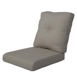 22 in. x 24 in. 2-Piece CushionGuard Outdoor Lounge Chair Deep Seat Replacement Cushion Set in Gray