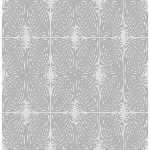 A-Street Prints Starlight Grey Diamond Paper Strippable Roll Wallpaper (Covers 56.4 sq. ft.)