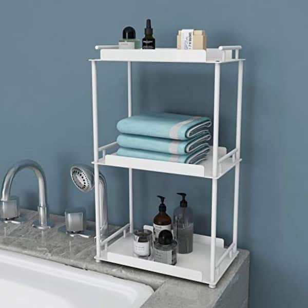 AiSung Aisung 3-Tier Bathroom Countertop Organizer Vanity Tray Cosmetic &  Makeup Storage Kitchen Spice Rack Standing Shelf, White