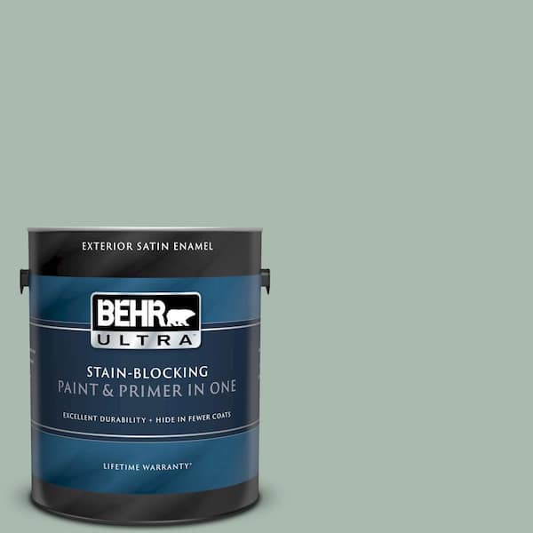 BEHR ULTRA 1 gal. #UL220-14 Zen Satin Enamel Exterior Paint and Primer in One