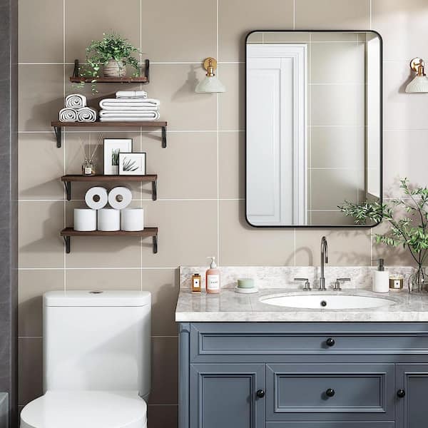 Dyiom Floating Shelves Bathroom Shelves Over Toilet Set of 2