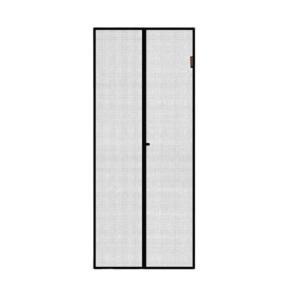 Angel Sar 36 in. x 79 in. Gray Fiberglass Magnetic Screen Door Net for ...