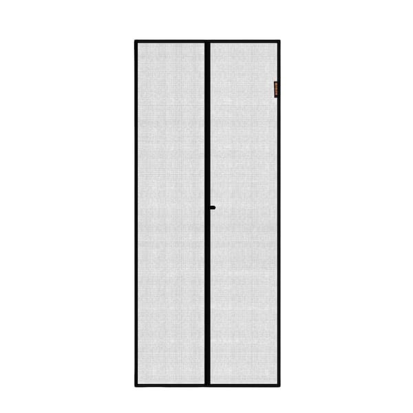 Angel Sar 40 in. x 83 in. Gray Fiberglass Magnetic Screen Door Net for Patio Door and Front Door