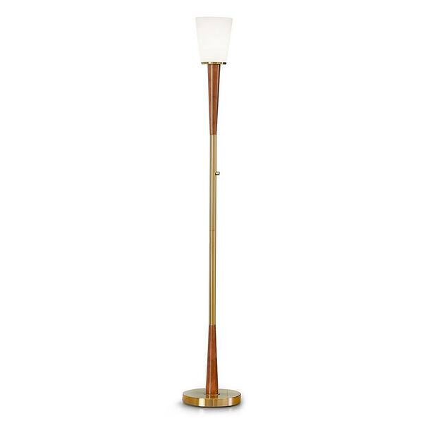 Homeglam Century 72 In Antique Brass Finish Wood Torchiere Floor Lamp Dimmer Switch With Led Bulb Included Hg9131tr Ab Wood Torchiere Floor Lamp Dimmer Switch, How To Fix A Floor Lamp Dimmer Switch