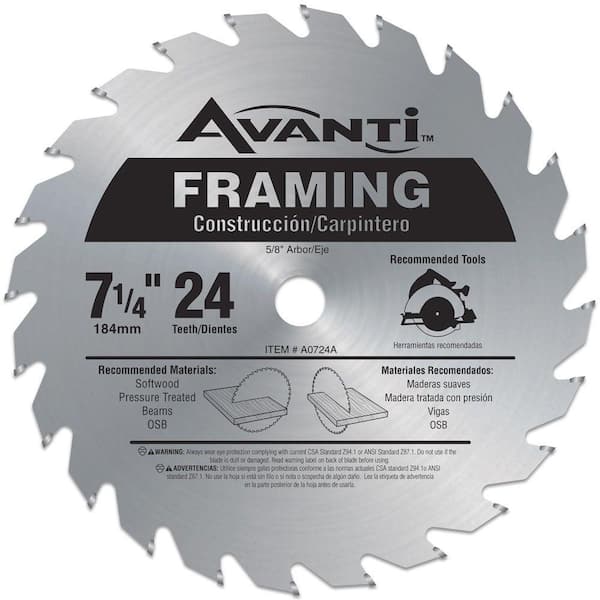 Avanti 7-1/4 in. x 24-Tooth Framing Circular Saw Blade