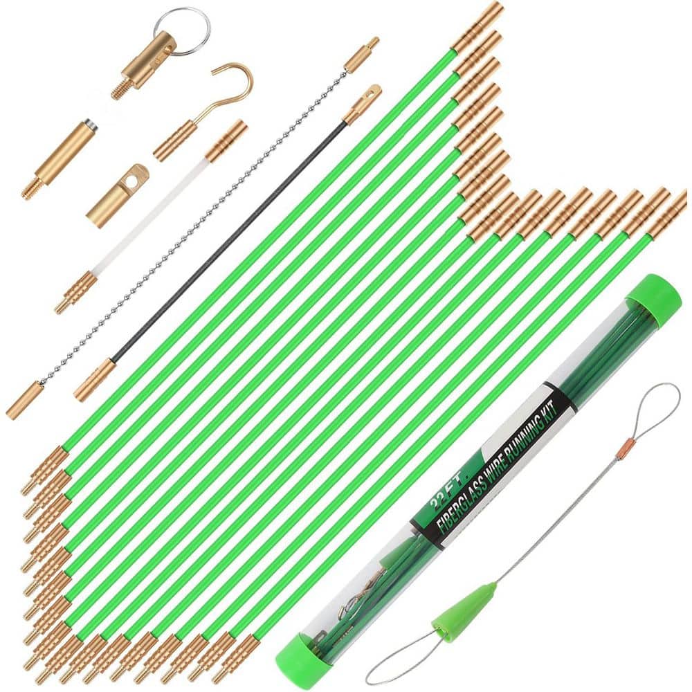 Series 22 ft. Fiberglass Electrical Wire Cable Glow Rods with Low Friction Design and 8 Attachments price history on PriceWatchPro