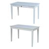 International Concepts 48 in. Rectangular White 1 Drawer Writing Desk with Solid Wood Material OF07-41