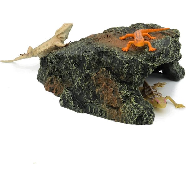 Afoxsos Rock Resin Hide Cave Habitat Decor for Lizards, Turtles