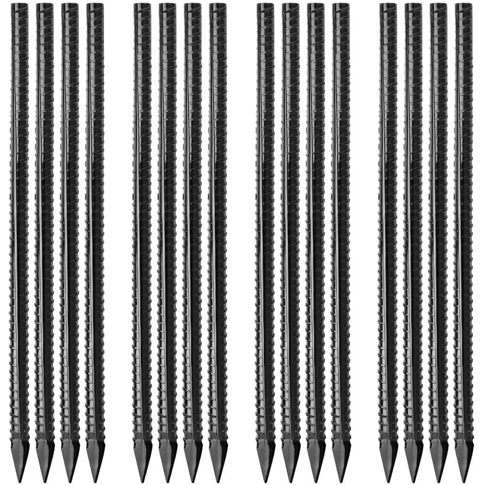 16 in x 3/8 in Rebar Stakes Heavy Duty Chisel Point Black 16-Pack price history on PriceWatchPro