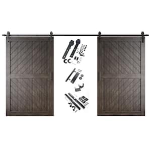 HOMACER XT4 40 in. x 80 in. C-Panel Ebony Slanted Stripe